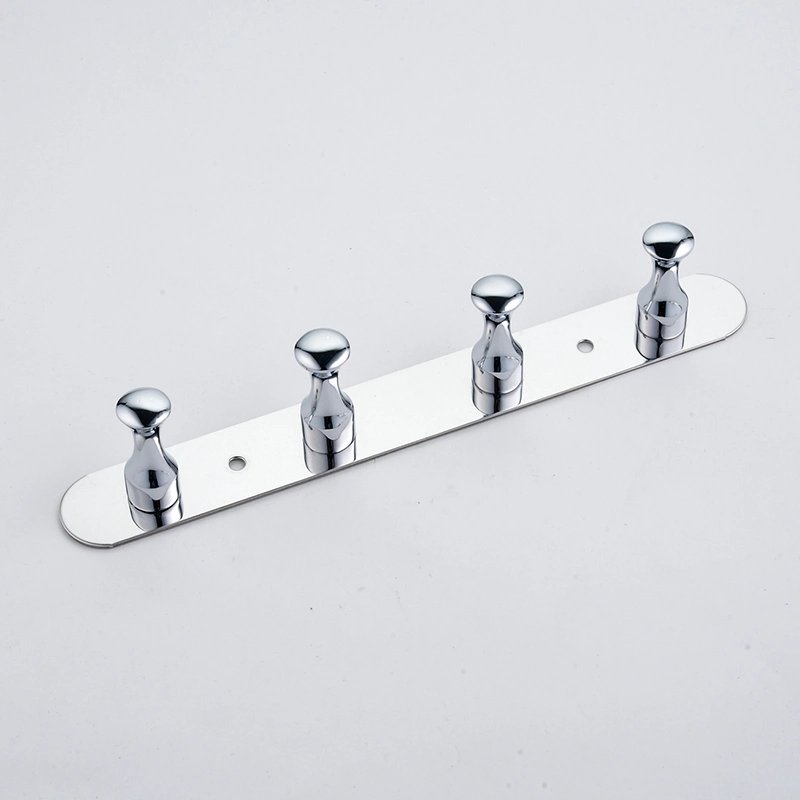 3-6 Basic Hooks Wall Mount Chrome Bathroom Towel Robe Hook