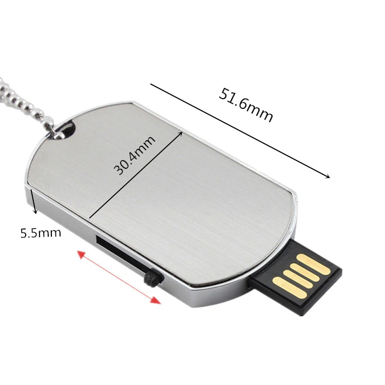 Personalisiertes Memoria Flash Disk Name Tag USB Stick Token angepasst Flash-Laufwerk (USB -MT414)