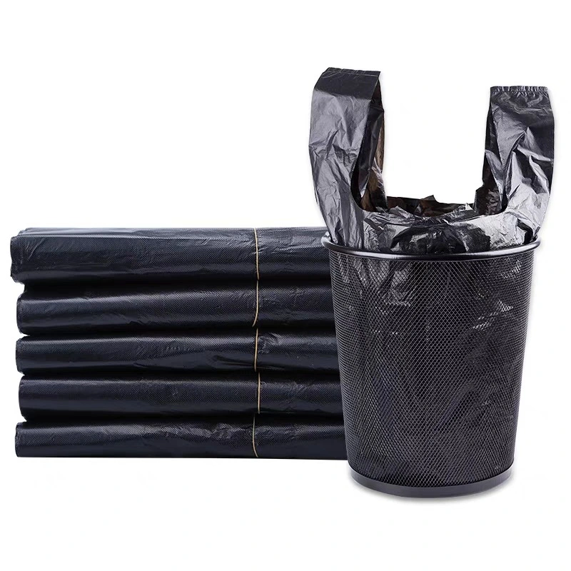 Supply Custom Plastic Black Garbage Bags Trash Bag Trash Can Liner