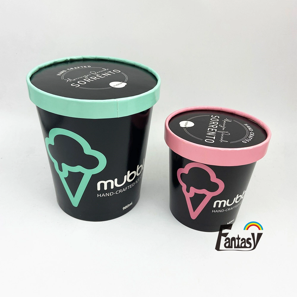 Fts Christmas Ice Cream Packaging Containers Biodegradable Ice Cream Paper Cup