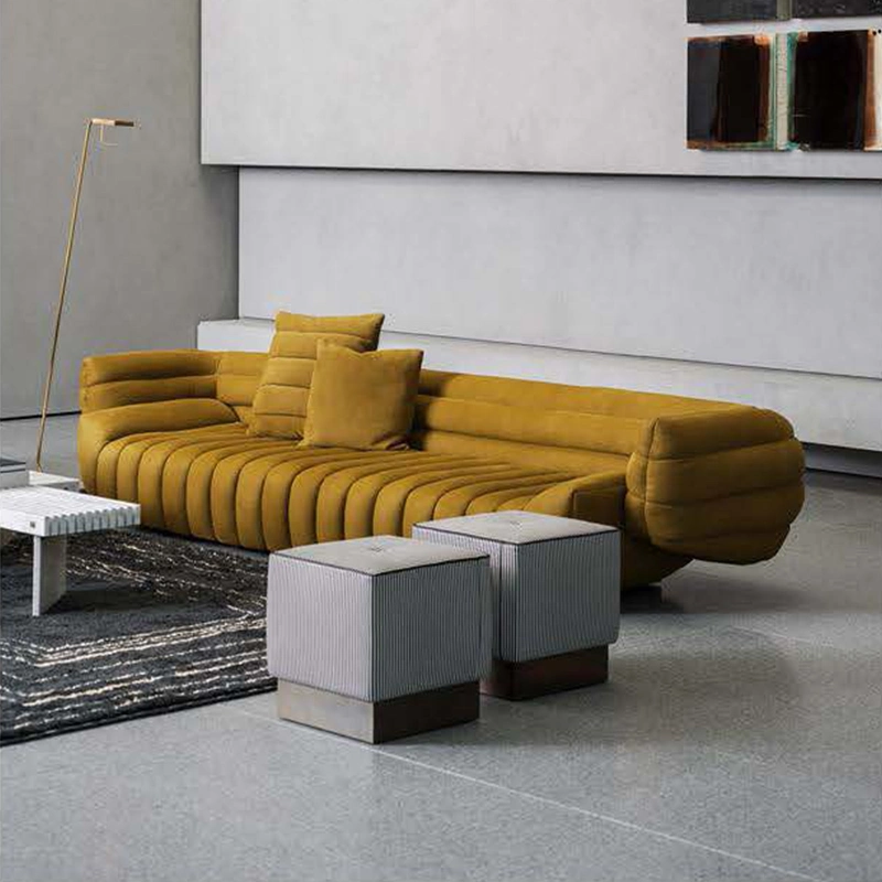 Zhida Home Möbel Hersteller Großhandel/Lieferant Preis Minimalist Modular Sofa Italienisch Stil Große Villa Wohnzimmer Moderne Samt Stoff Sofa-Set Möbel