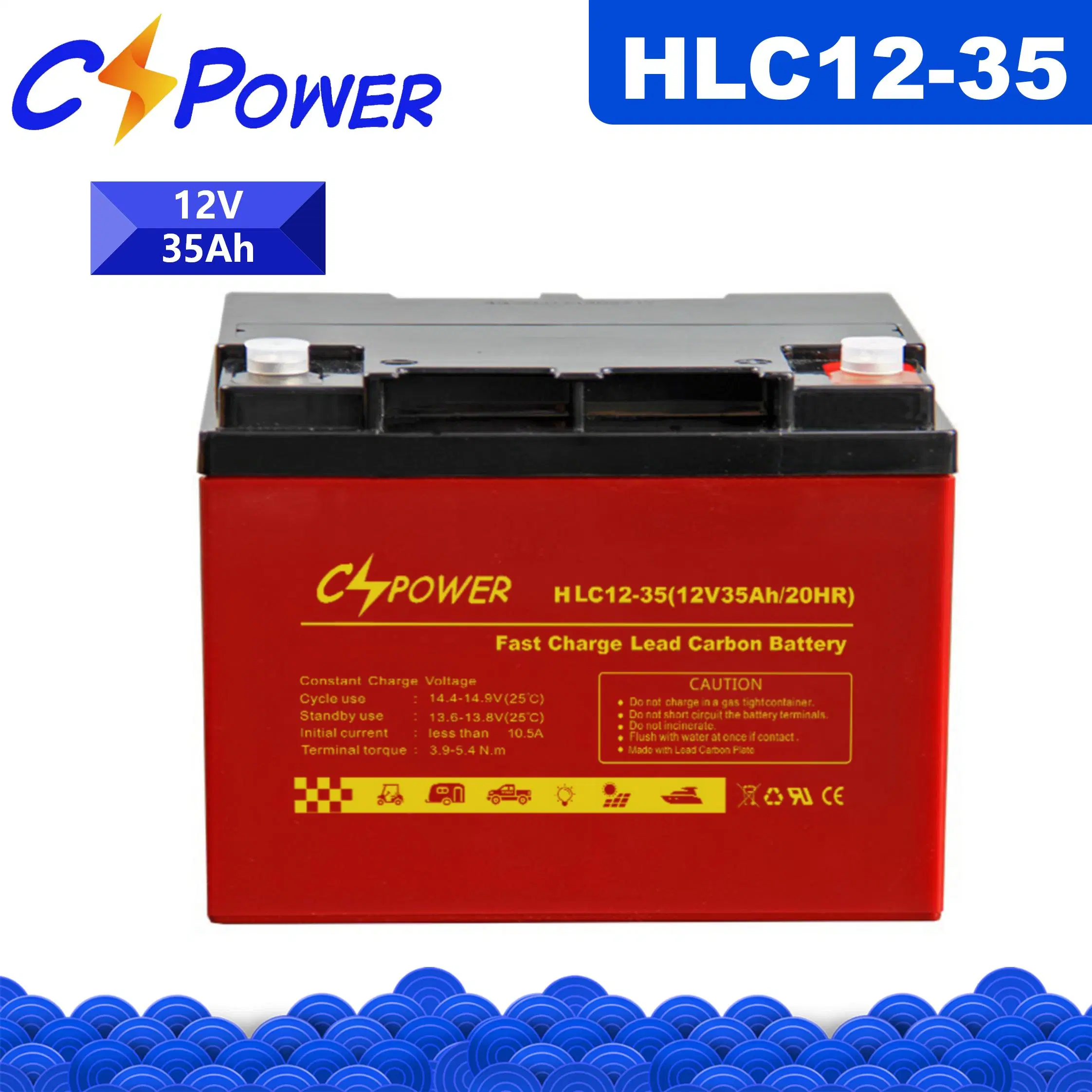 Cspower de haute qualité Gel batterie solaire 12V 12V 35Ah batterie solaire 12V Prix de la batterie