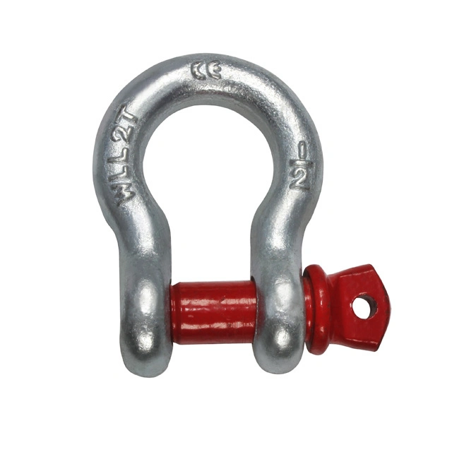 6mm G-2130 Alloy Screw Pin Bow Shackle Rigging Omega-Shaped with Nut and Allen Headed Bolt Pin