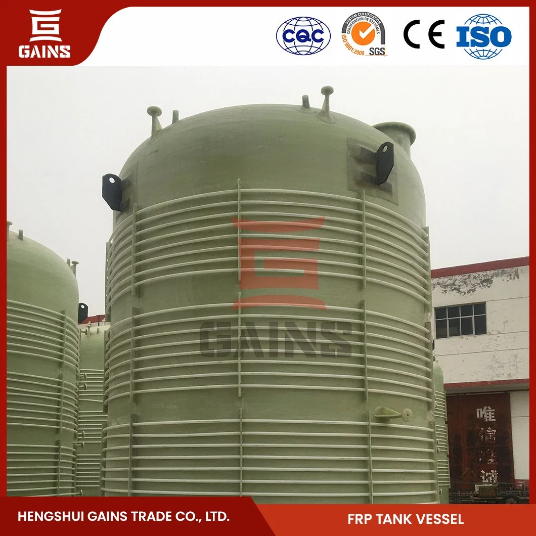 Gains Chemical Solution Storage Tanks Fabricantes de tanques de fibra de vidrio (FRP) China depósito de aire depósito de almacenamiento de productos químicos