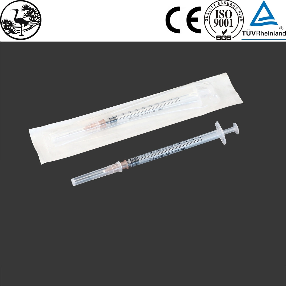 Medical Syringe 1ml Disposable Syringe 1cc with Needle for Single Use Medical Supplies Medical Consumables for Vaccination