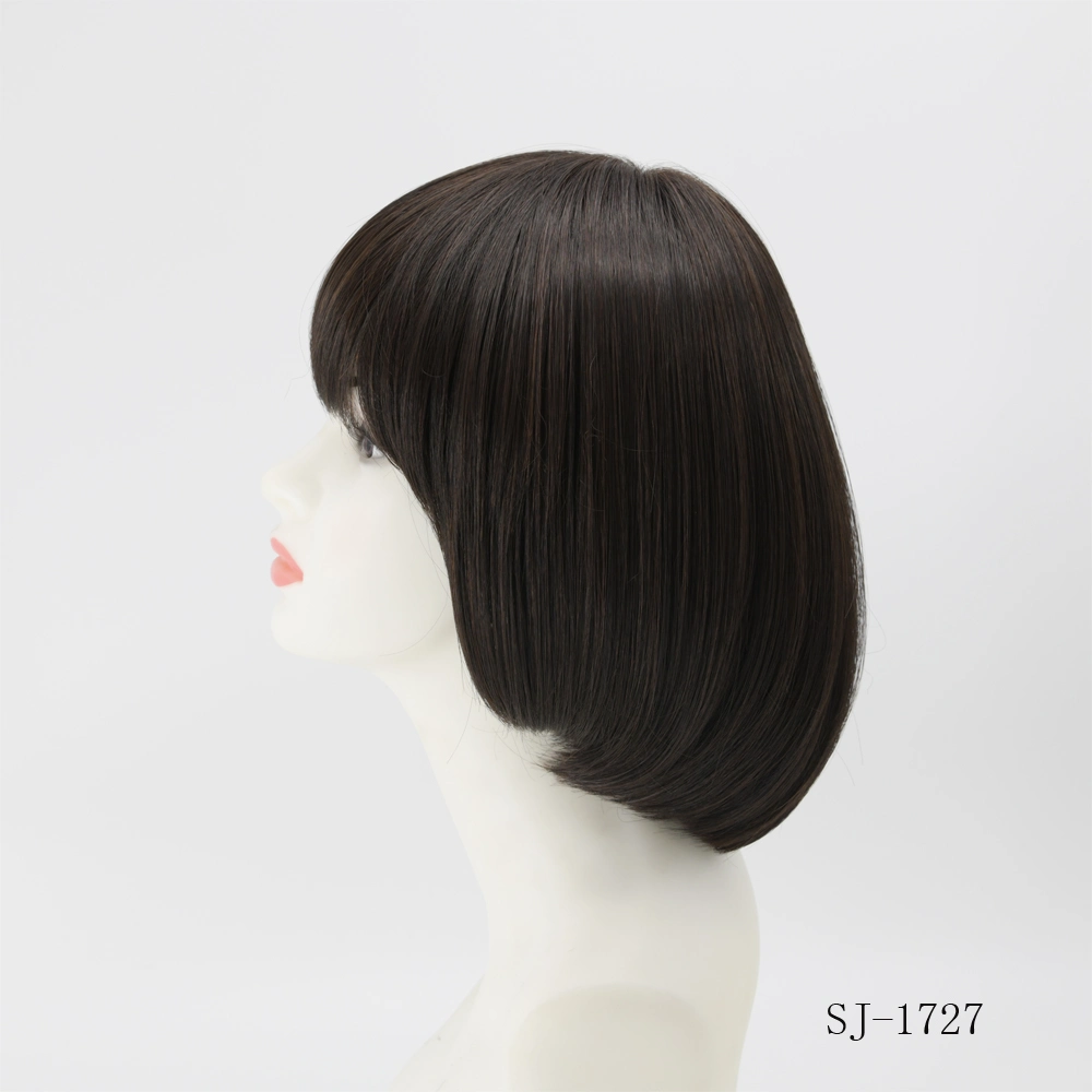 Wholesale/Supplier Premium Quality Full Handtied Human Hair Synthetic Hair Mix China Short Bob Style Synthetic Hair Wigs for Women 530