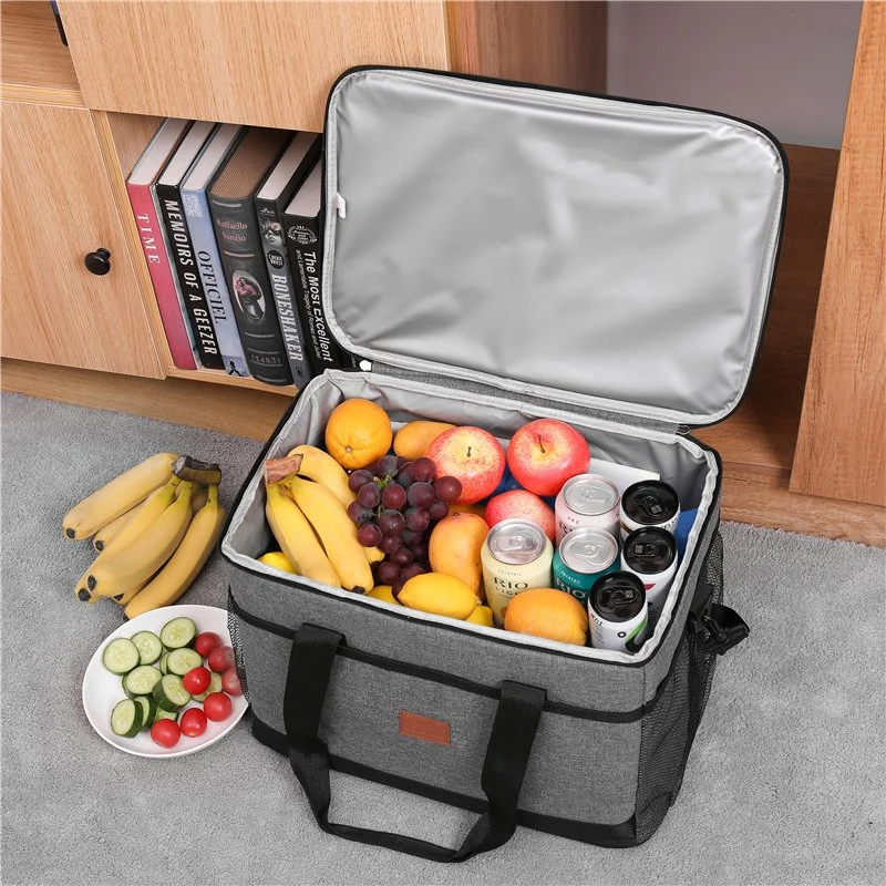 Kinggear Portable Lunch Bag Thermal Insulated Cooler Bag Picnic Food Storage Bags 33L Shoulder Lunch Box