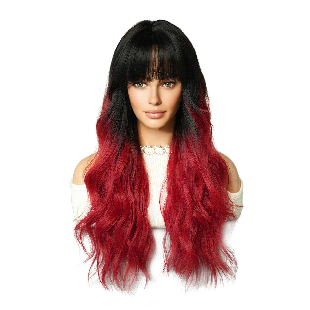 Amazon Wholesale Wig Women in Europe и United States Коглы длинные волосы Роза сетка платина Цвет груши Наборы локонов