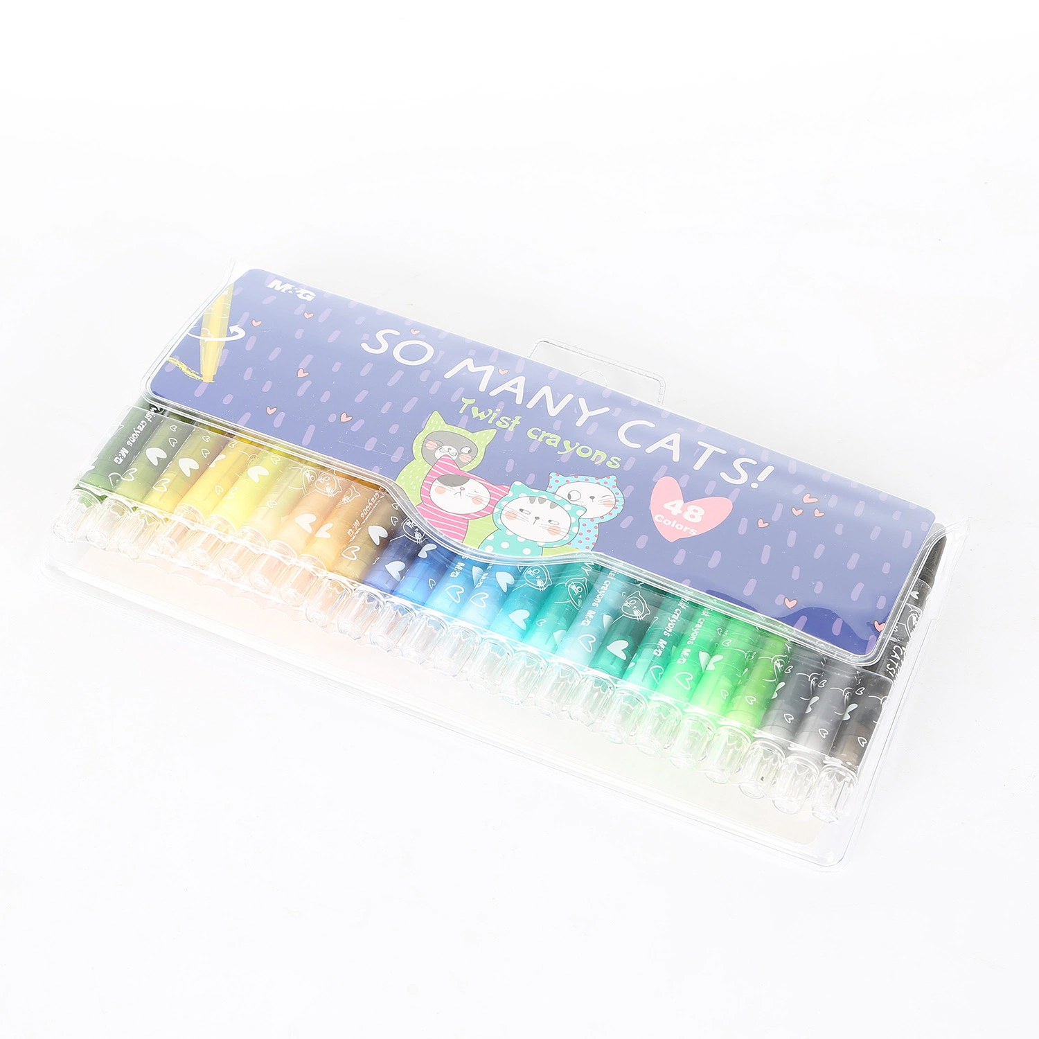 12 ou 24 couleurs Crayon de cire flexible pour le Bureau et fournitures scolaires