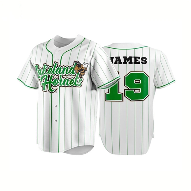 Polyester Sportswear atmungsaktive Baseball Shirts Fashion Sublimation Baseball Trikots für Männer