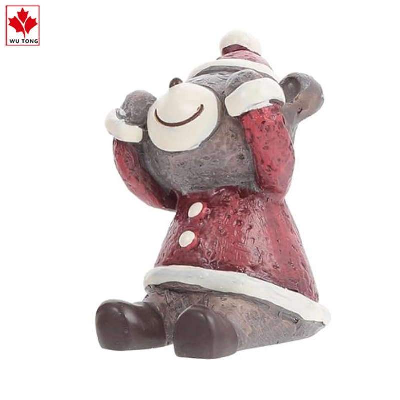 Funny Resin Christmas Items Satan Bear Figurine Home and Holiday Decoration