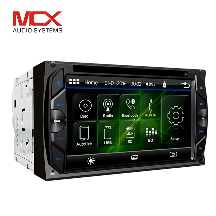 Receptor de la pantalla WVGA de 6.2" Carplay Apple. Bluetooth incorporado, de modo Appradio/ Spotify &amp; Pandora integrado con el reproductor de DVD Coche tapones Alphasonik