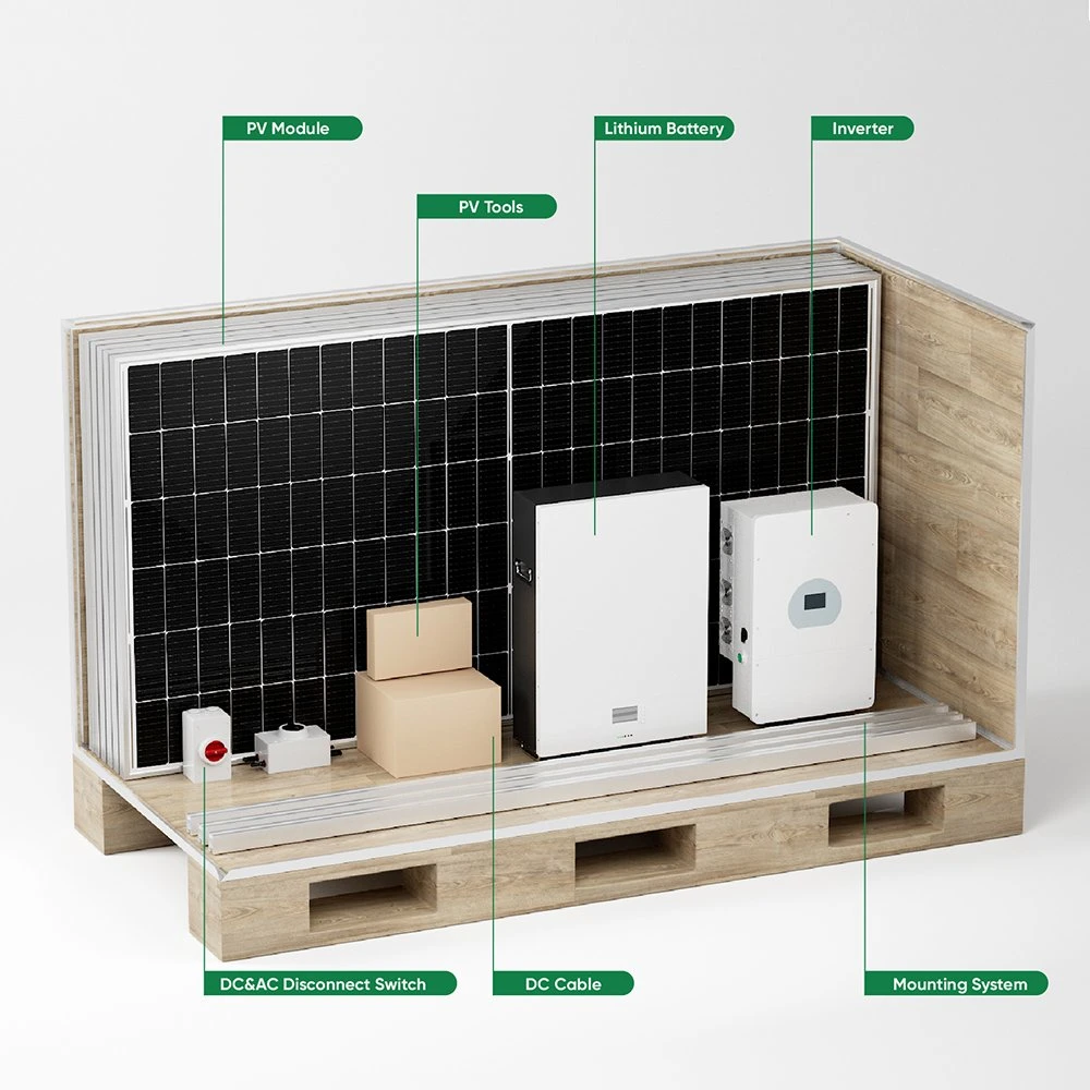 Completed Off Grid Solar Panel System 380V 230V 5Kw 8Kw 10Kw Hybrid System For Home Use