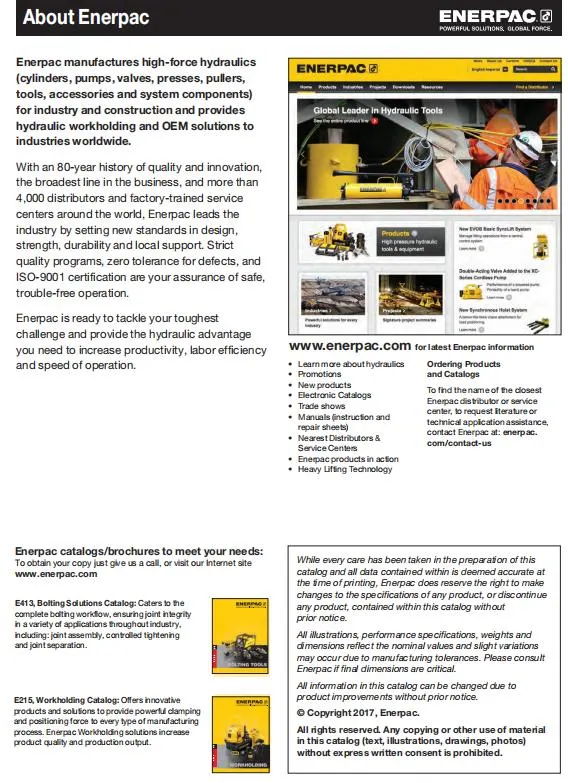 Enerpac Jh, Jha-Series, Aluminium and Steel Jacks