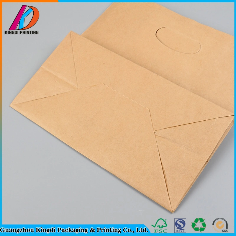 Hot Selling Restaurant Recyclable Take Away Fast Food Kraft Paper Bag