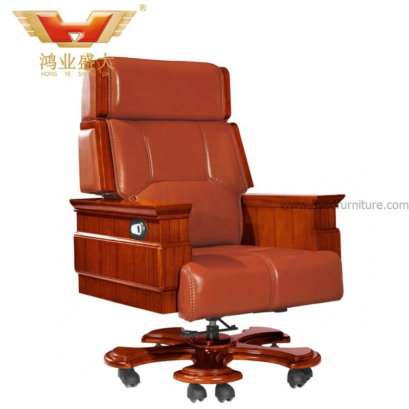 Black Stripe Leather High Back Office Chair Office Furniture (B-221)