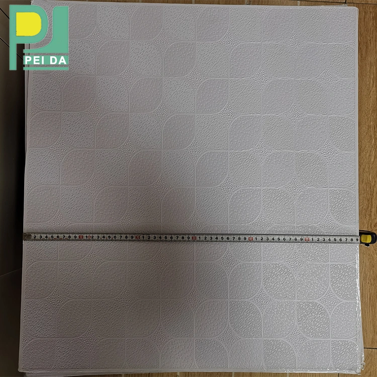 975 PVC Laminated Ceiling Tiles Plain White Gypsum 595X595