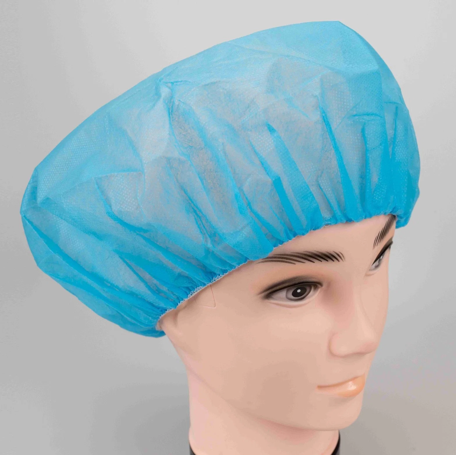 CE MDR Simple ou Double élastique infirmière médicaux jetables Cap respirante Non-Woven chirurgical doux Mob Cap