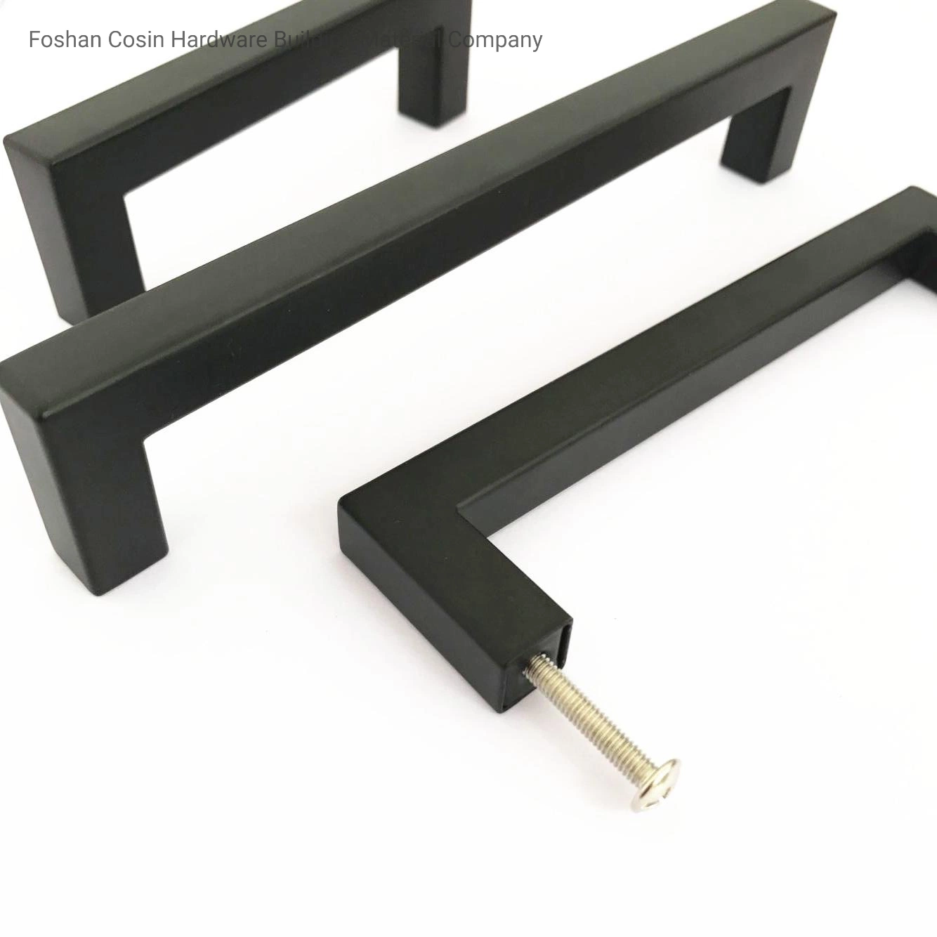 Black Matt 12X12mm Bar Kitchen Cabinet Furniture Pull Handle