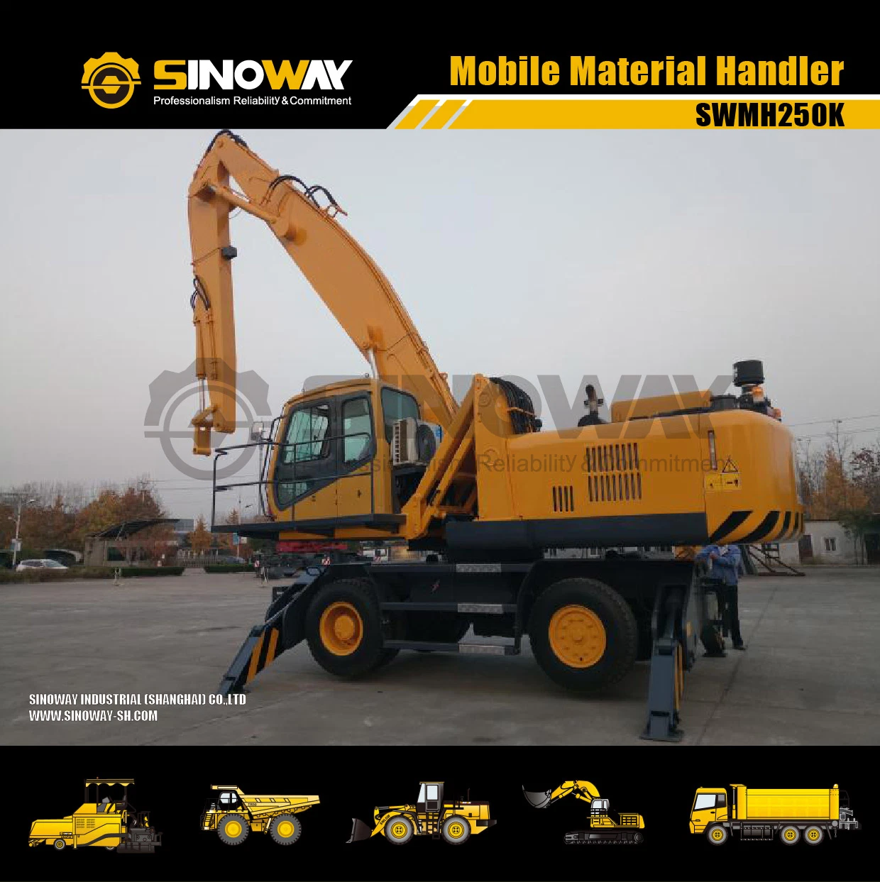 Sinoway Material Handler 25 Ton Logging Grab Handling Equipment