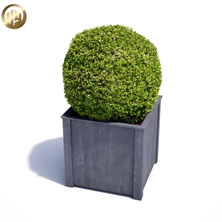 Factory Direct Sale Modern Outdoor Rectangular Metal Flower Pot Garden Decoration Planter Flower