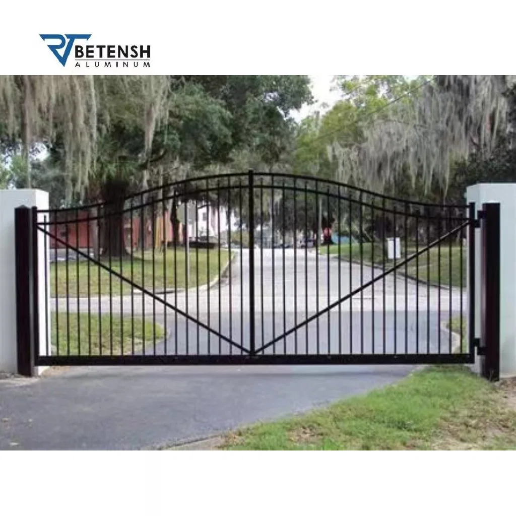 Top 1 Factory Wholesale/Supplier High quality/High cost performance No Pollution Powder Coated Metal Aluminum Auto Slat Driveway Gate