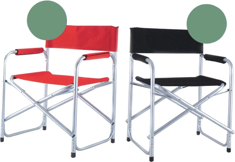 Wholesale/Supplier Eco-Friendly Durable Folding Beach Chair with Metal Frame, Outdoor Director Chair with Armrest