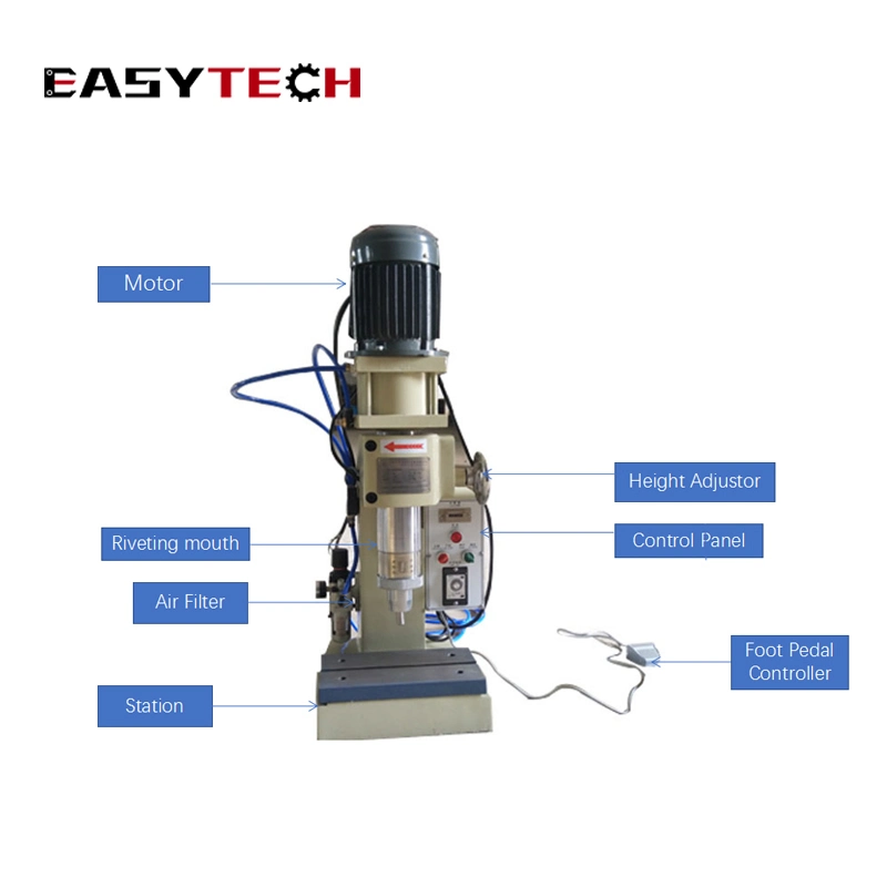 Pneumatic Building Fasteners Universal Wheel Cylinder Piston Rod Rotary Riveting Machine