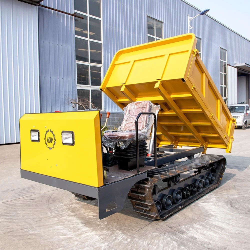 1 Ton 2 Ton 3ton Hydraulic Self Loading Transporter/Crawler Cargo Small/Mini/Micro Tipper/Dump Tracks/Dumper Use for Garden Farm/Agriculture Project