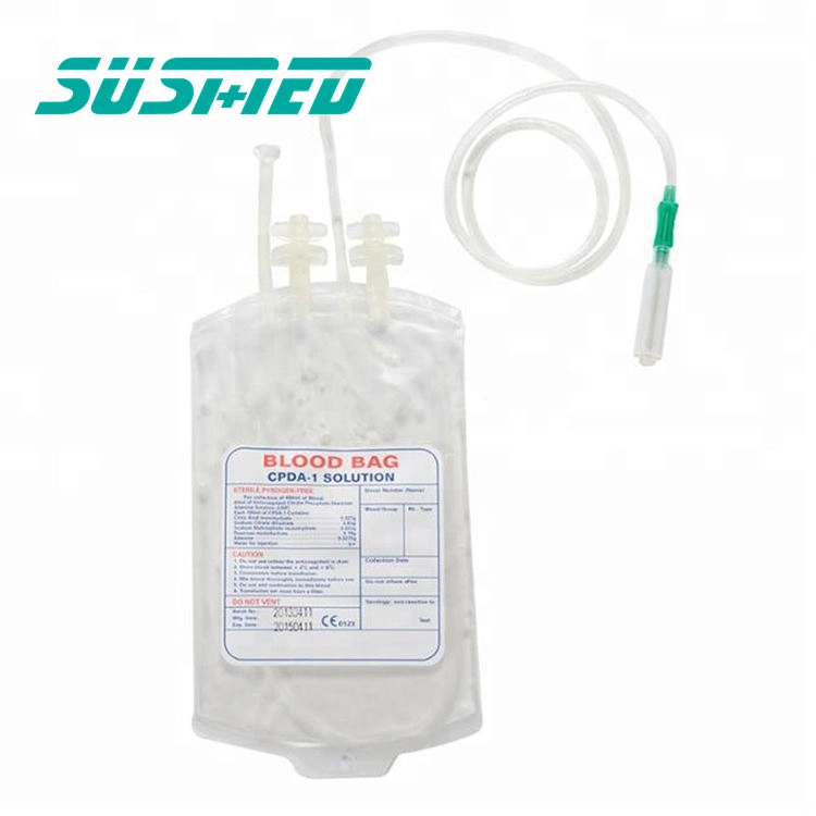 Sac de sang de transfusion médical 250ml 350ml 450ml 500ml sachet de collecte de sang