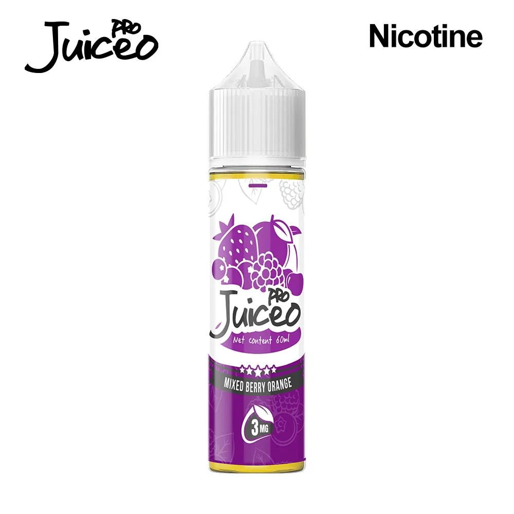 Juiceo PRO Mixed Berry Orange Nicotine Salt E-Liquid, 7: 3, 3mg, 60ml, Fruit Flavored E-Juice for Vaping, OEM&ODM, Delicious