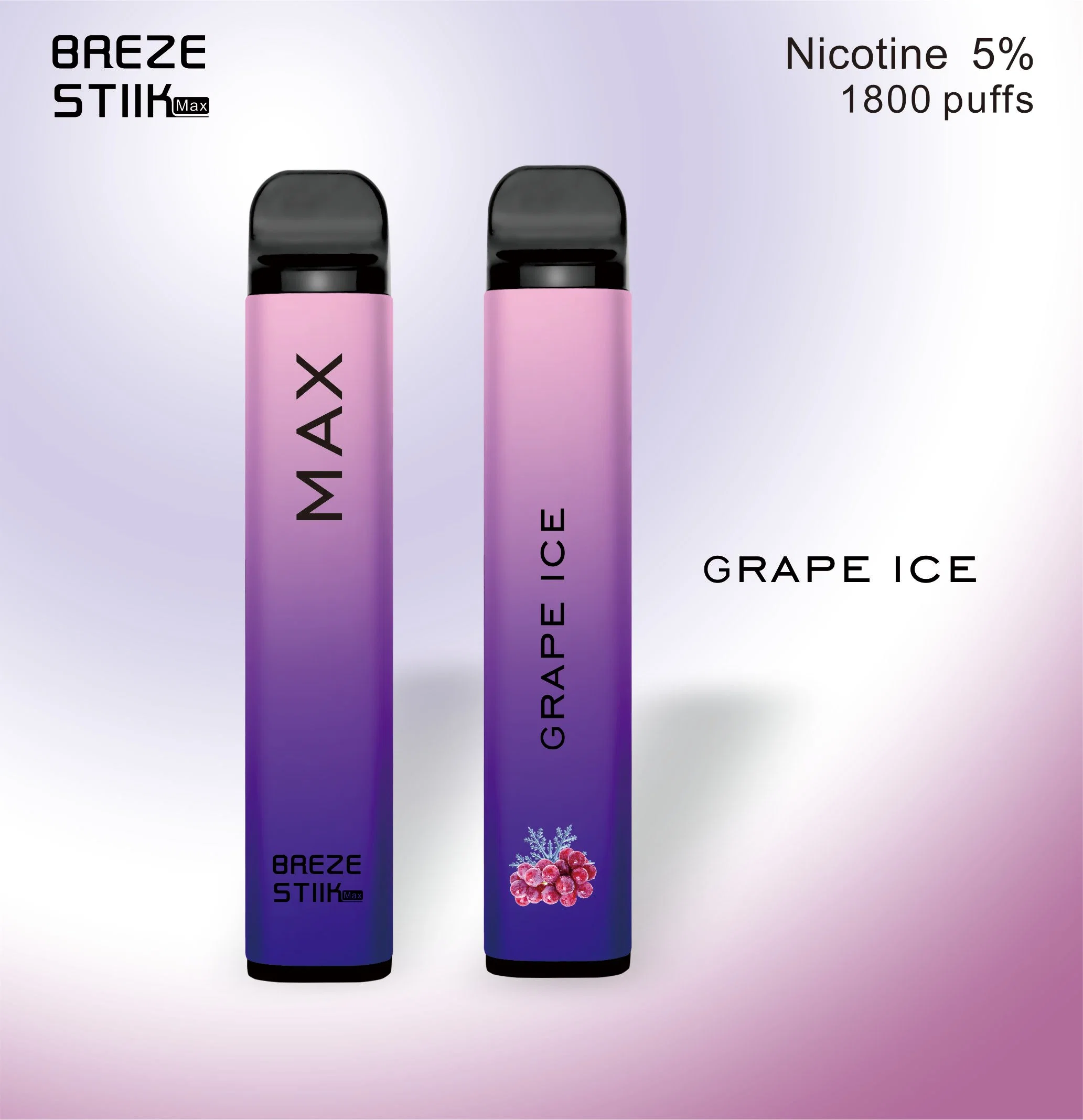 Hot Popular Original Factory Breze Stiik Max 1800puff 6ml Liquid 950mAh Seaweed Extract Liquid