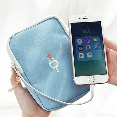 Travel Portable Charger Headphone Cable Line Oxford Organizer Digital Storage Bag