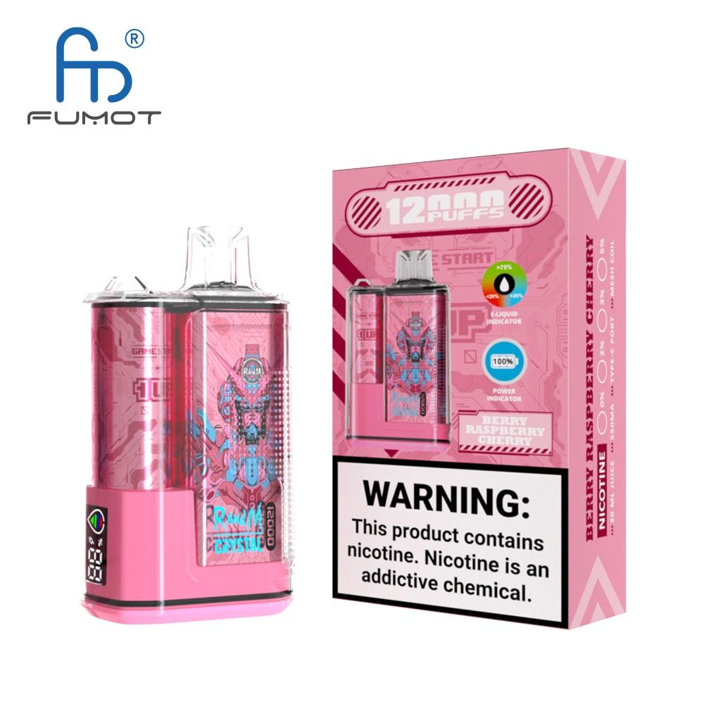 Vente en gros Fumot Randm Crystal 12000 Puffs Vape Prix 20ml Randm Sunax Vape jetable cigarette électronique Vape Bar