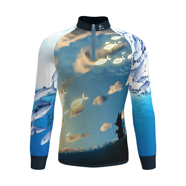 China Manufacturer Sublimated Printing Wholesale/Supplier Clothing Custom Fishing Shirts Fishing Wear