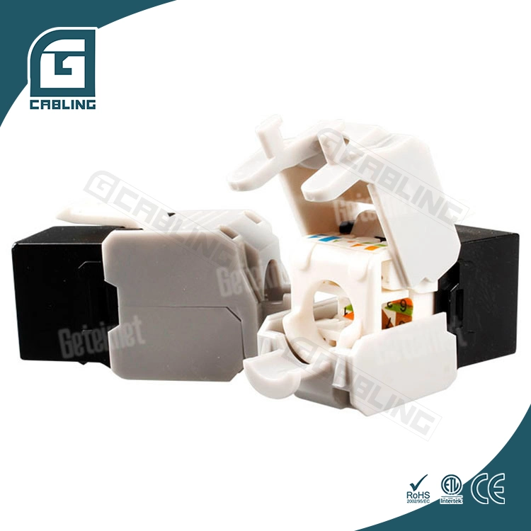 Gcabling UTP Keystone Jack Wall Plate Data Outlet Insert Modular Socket RJ45 Cat5e CAT6 Punch Down Networking 568A 568b Ethernet Keystone