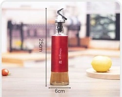 300ml Automatic Opening and Closing Oil Pot Cooking Oil Cruet Glass Olive Oil Dispenser Bottle for Kitchen