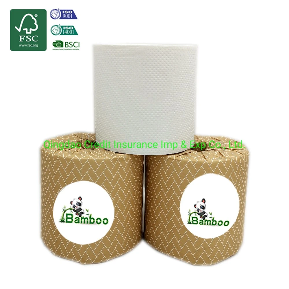 Easily Soluble Soft Fsc White Bamboo Toilet Paper with Custom Logo OEM Factory