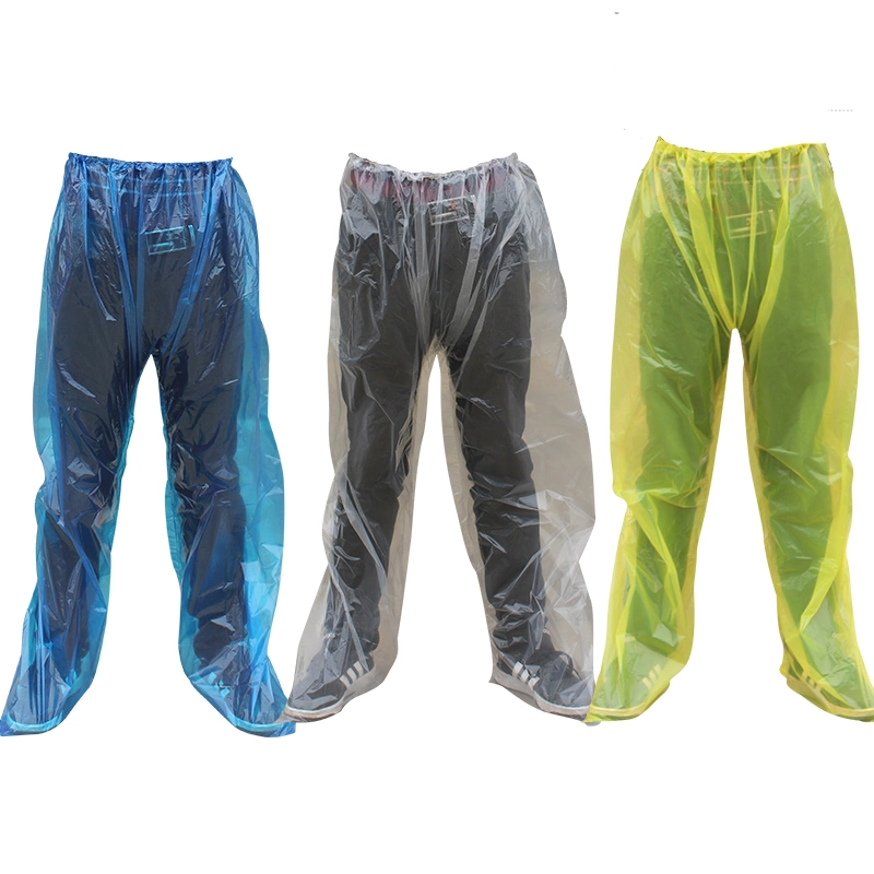 Mayorista/Proveedors OEM Desposables CPE pantalones de lluvia Blue Raincoats