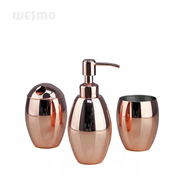 L'eau le placage en or rose Salle de bains Accessoires en acier inoxydable