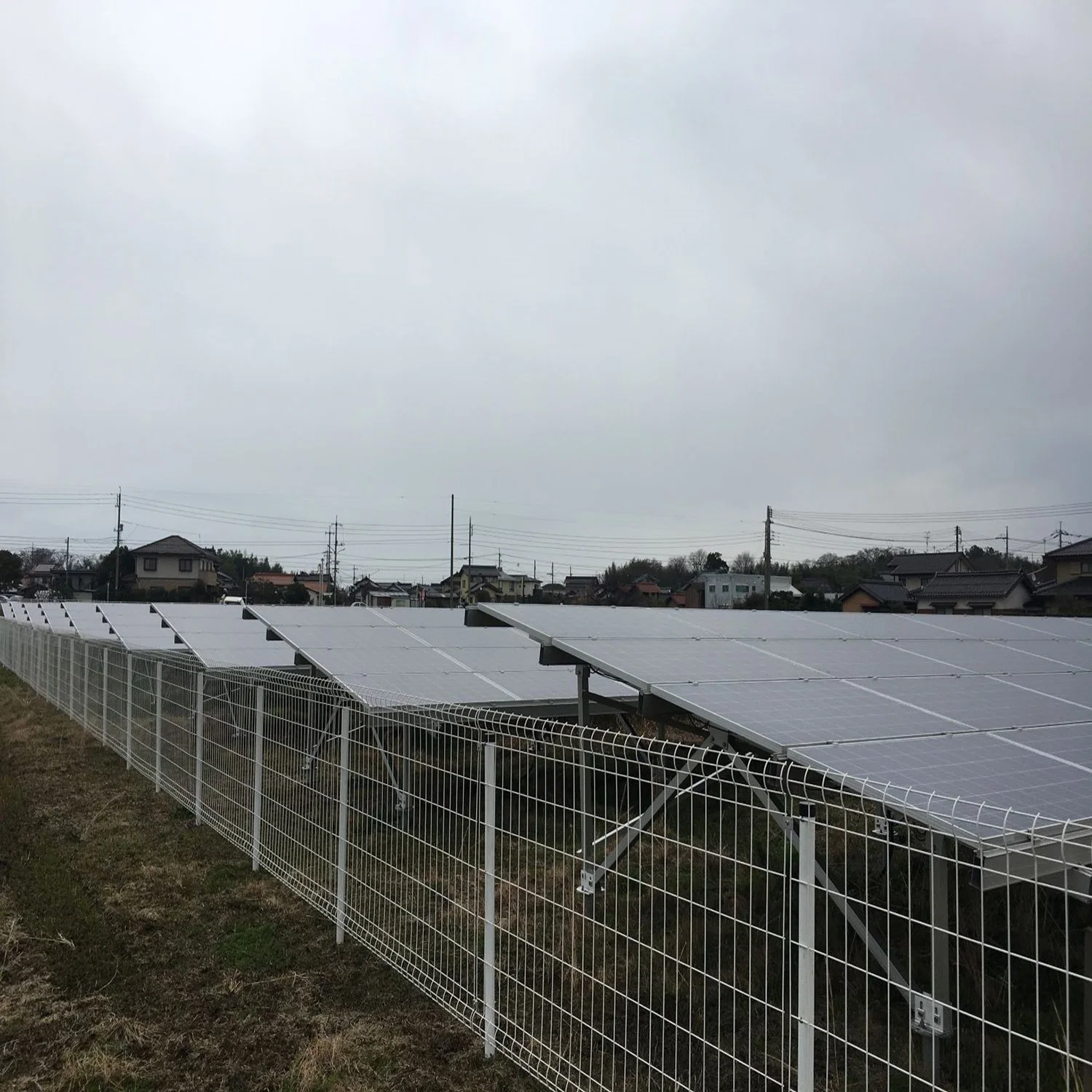 White Galvanized Metal Solar Farm Security Fence for Solar Plant Protection