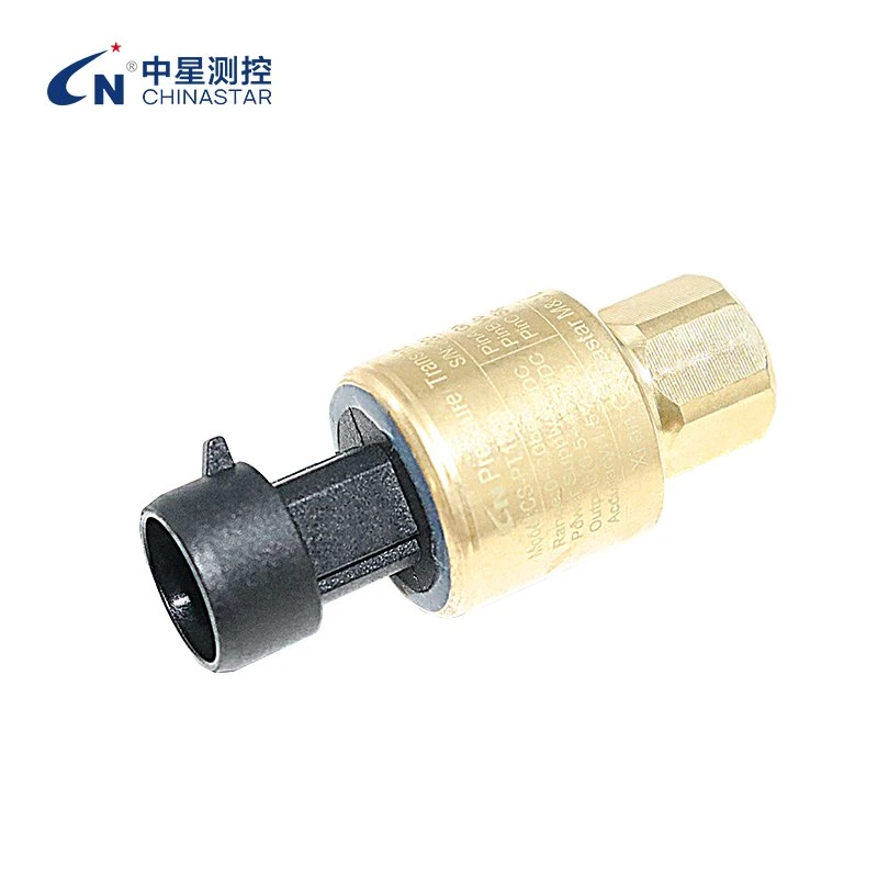 0~50bar 1%F. S 0.5~4.5V 4-20mA Brass Air Liquid Gas Pressure Transducer for Refrigerant