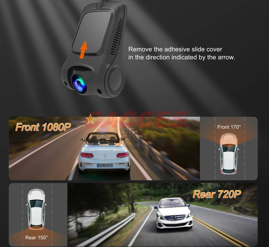 Mini Dash Cam Front Mini 4K Hdr 30fps Car Dash Camera with 5GHz Wi-Fi, 24h Parking Mode, Invisible Car Dash Cam, DVR Driving Recorder Max 128g Card Night Vision