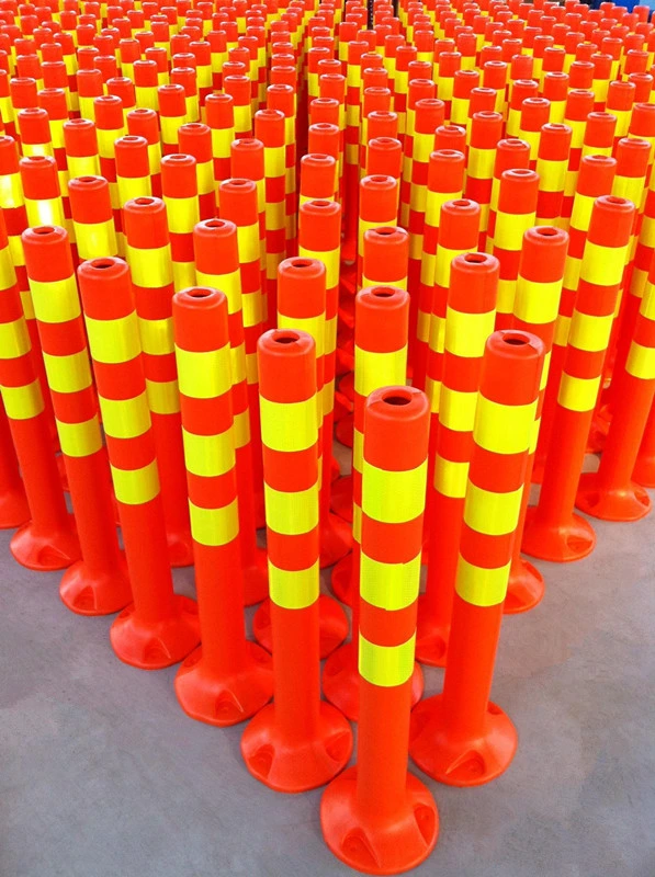 Durable and Brightest Orange PU Flexible Posts Warning Post Delineator Post