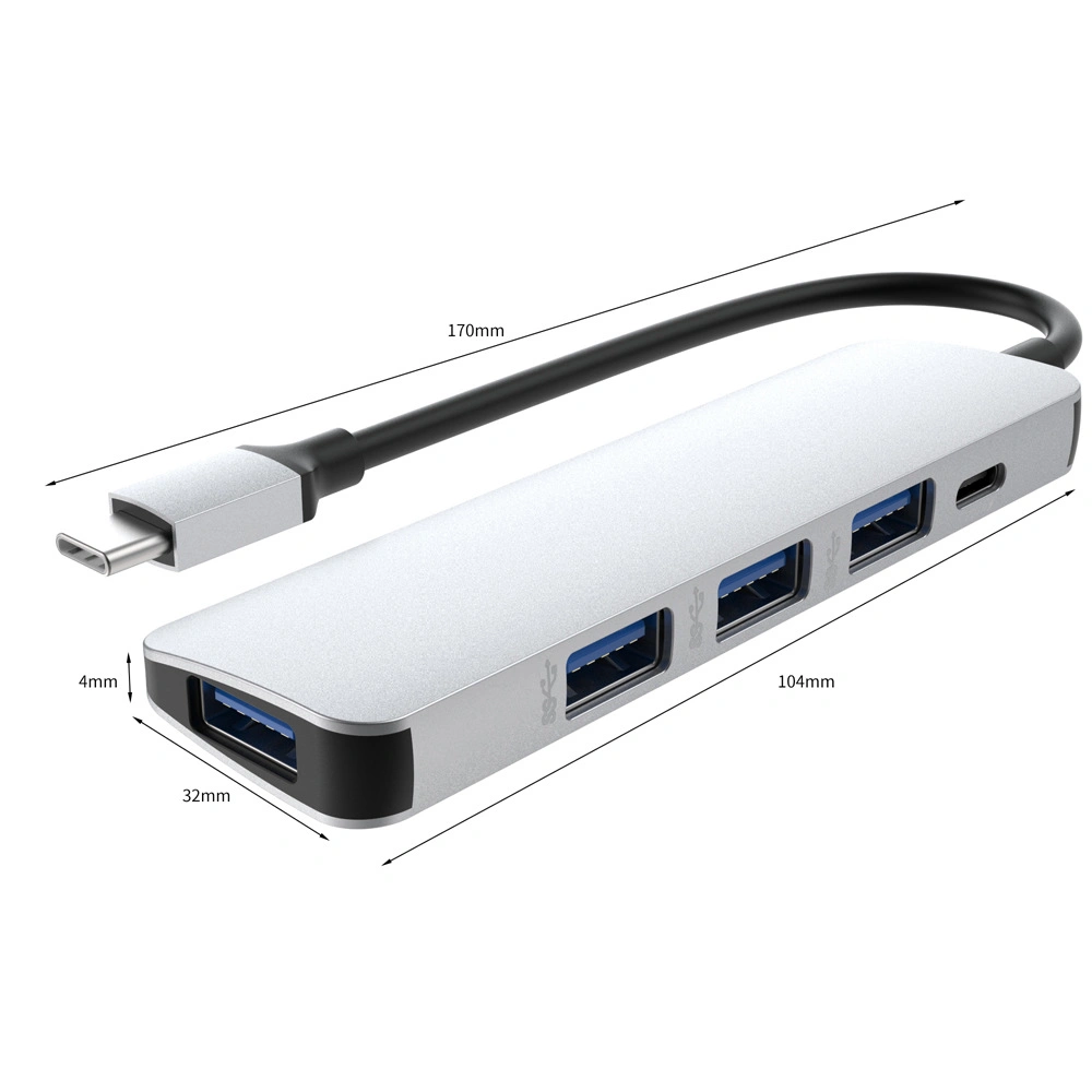 4-in-1 USB3.0 Type-C Hub and Docking Station with HDTV