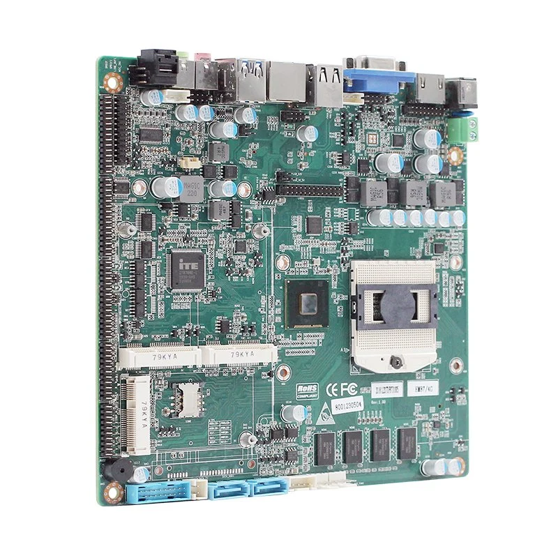 Onboard I3-4000mq CPU 5th Broadwell-H Qm87 6*COM Industrial Mini Itx Motherboard