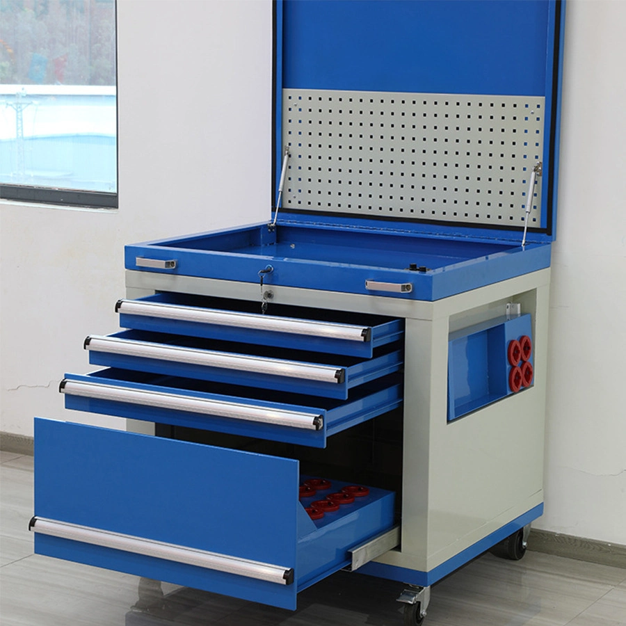 Custom Metal Fabrication Laser Cut Bend Heavy Duty Rolling Lock Tool Drawer Cabinet with Wheels