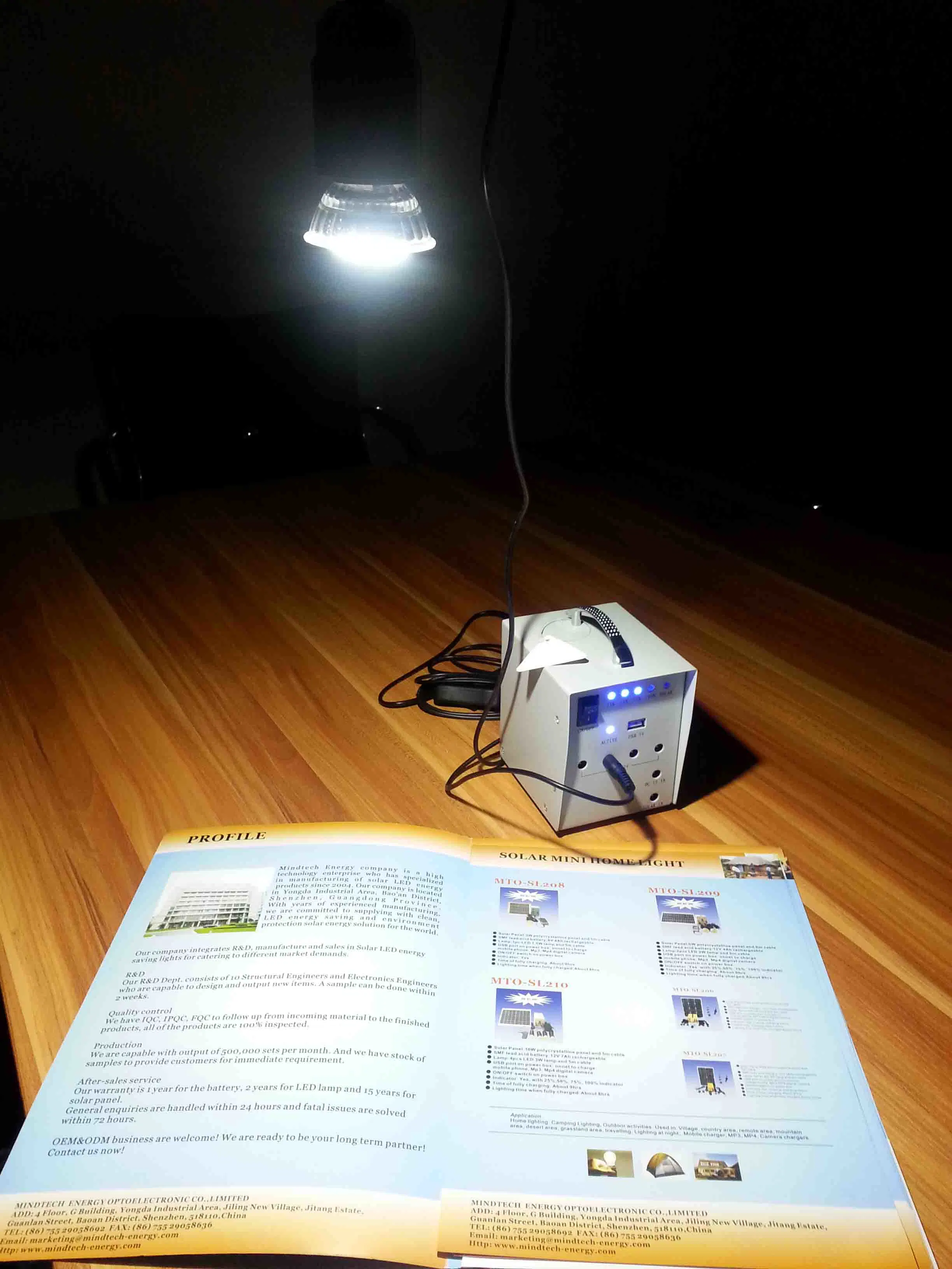 Solar System E27 12V 3W DC LED Bulb Solar Camping Light