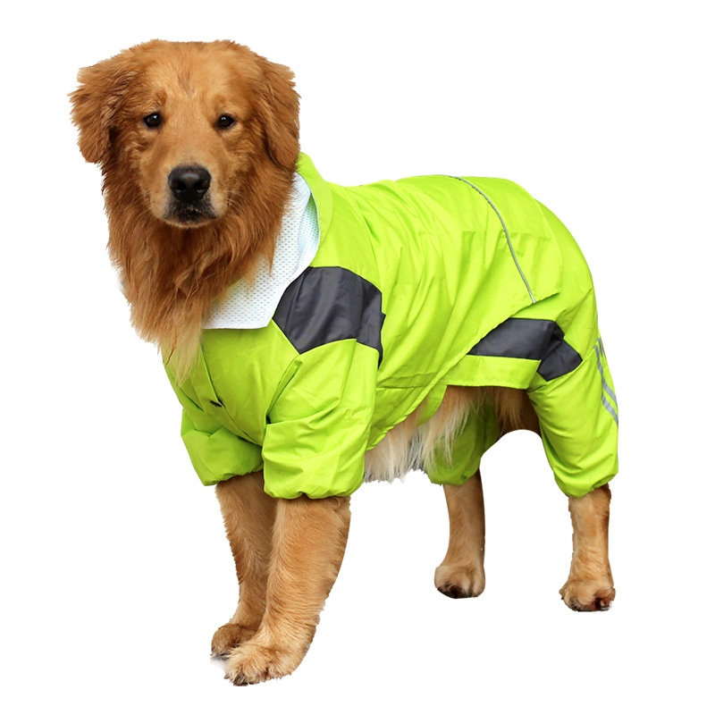 Hot Wholesale Large Dog Pet Raincoats Adjustable Dog Clothes Waterproof Lightweight Rain Jackets