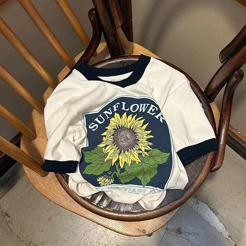 Sunflower Kurzarm Top Südkorea Dongdaemun Frauen neuen Frühling Stylisches T-Shirt Summer